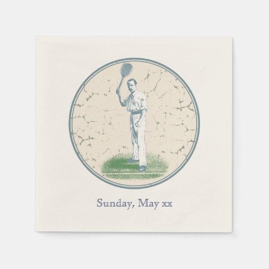  tennisspeler servetten (Voorkant)