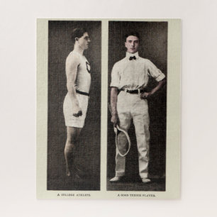 Tennisspeler uit het verleden Atleet Professioneel Legpuzzel