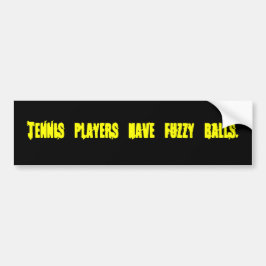 Tennisspelers hebben duizelige Bumpersticker