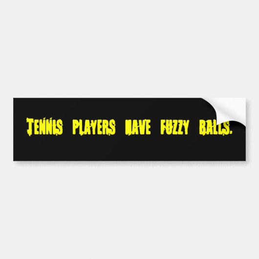 Tennisspelers hebben duizelige Bumpersticker (Voorkant)