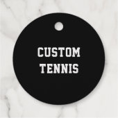 Tennisteamnaam of Echte aangepaste tekstpoorten Bedankjes Labels (Achterkant)