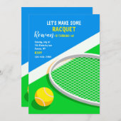 Tennisuitnodigingen Kaart (Voorkant / Achterkant)