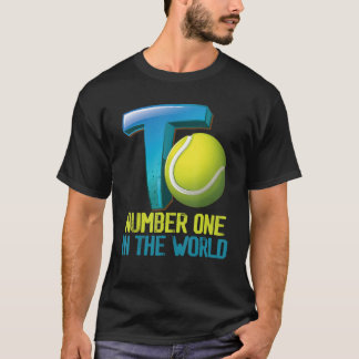 Tennisvoorwaarden Tennisser nummer op in de wereld T-shirt