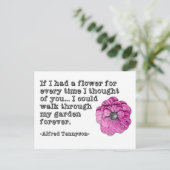 Tennyson amour poème Carte postale (Debout devant)