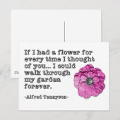 Tennyson amour poème Carte postale (Devant / Derrière)