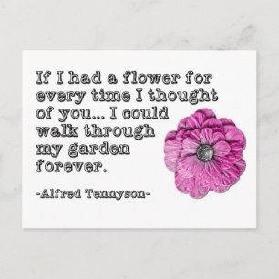 Tennyson amour poème Carte postale