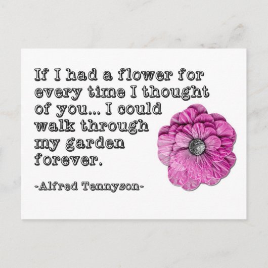 Tennyson amour poème Carte postale (Devant)