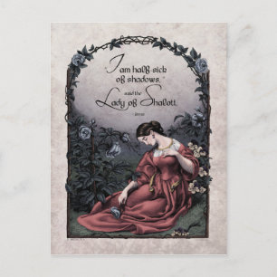 Tennyson "Lady of Shalott" Victoriaans Briefkaart
