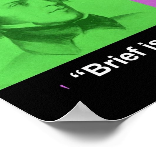 Tennyson "Love is Long" citaat PopArt Poster Print (Hoek)