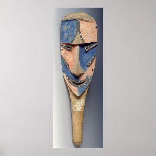 Tenon mask uit Ile de Vao, Nieuw-Caledonië Poster