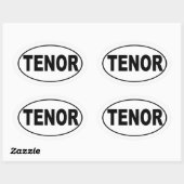 Tenor Attitude zangeres Ovale Sticker (Vel)