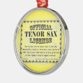 Tenor Sax Licence Ornement en métal (Gauche)