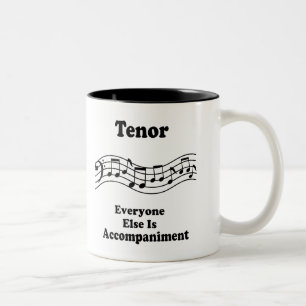 Tenor Singer Gift Tweekleurige Koffiemok