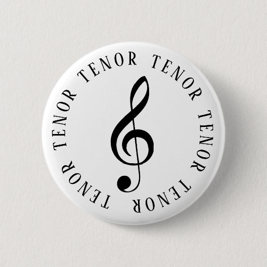 Tenor Singer Treble Clef Button (Voorkant)