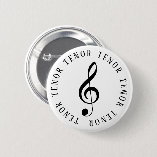Tenor Singer Treble Clef Button (Voorkant /achterkant)