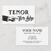 Tenor Visitekaartjes - Koel Vintage (Voorkant / Achterkant)