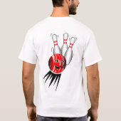 Tenpin Bowling Strike. T-shirt (Achterkant)