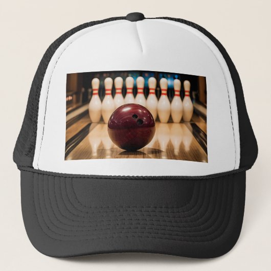 Tenpin Bowling Strike. Trucker Pet (Voorkant)