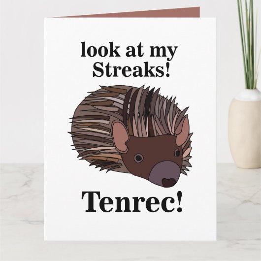 Tenrec dier grappig kaart (Voorkant)