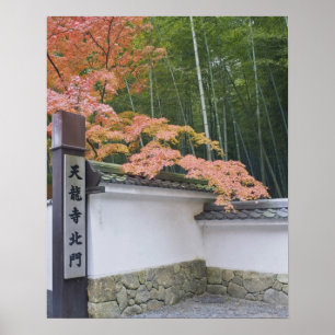 Tenryuji-tempel noordelijke ingang poster