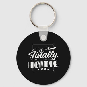 Tenslotte Honeymooning, Pas getrouwd Couple en Hon Sleutelhanger