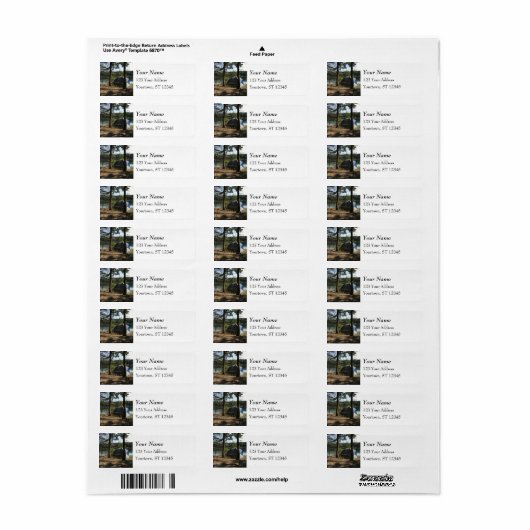 Tent Camping bij het meer Etiket (Full Sheet)