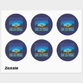 Tent Camping Ronde Sticker (Vel)