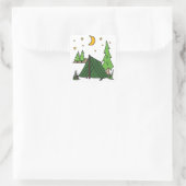 Tent Camping Vierkante Sticker (Tas)