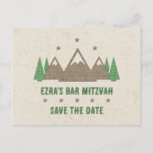Tent Canvas Camping Bar Mitzvah De datum opslaan Briefkaart (Voorkant)