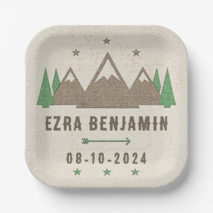 Tent Canvas Camping Bar Mitzvah gepersonaliseerd Papieren Bordje