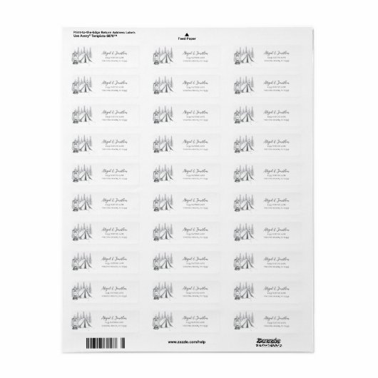 Tent en Lantaarn Camping Sketch Weddenschap Adres Etiket (Full Sheet)