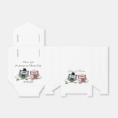 Tent Favor Box met Huwelijk Uilen Kunst Bedankdoosjes (Uitgevouwen)