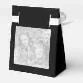 Tent Favor Box Simple Fit Sjabloon Zwart Bedankdoosjes (Achterkant)