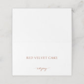 Tent Food Label Bruiloft Buffet Terracotta Roest (Buitenkant ongevouwen)