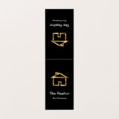 Tent gevouwen onroerend goed Visitekaartjes (Buitenkant ongevouwen)