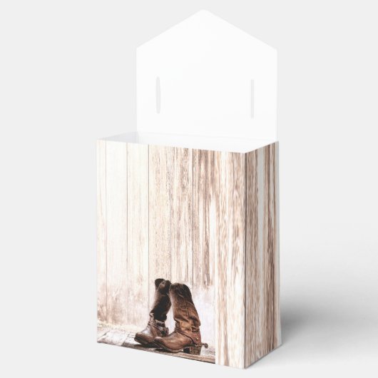 Tent Paper Favoriet Box Boots Country rustiek west Bedankdoosjes (Geopend)
