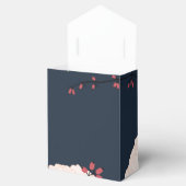 Tent Papier Favor Box Baby Roze Kosmos op Navy Bedankdoosjes (Geopend)