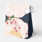 Tent Papier Favor Box Baby Roze Kosmos op Wit Bedankdoosjes (Achterkant)
