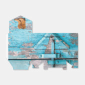 Tent Papier Favor Box Blauw Houten Schuur Deurlaar Bedankdoosjes (Uitgevouwen)