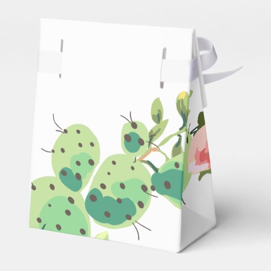 Tent Papier Favor Box Bohemian Cactus Succulents D Bedankdoosjes (Achterkant)