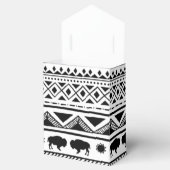 Tent Papier Favor Box Boho Buffalo Tribal Pattern Bedankdoosjes (Geopend)