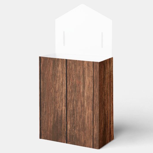 Tent Papier Favor Box Schuur Hout Land Rustiek Bedankdoosjes (Geopend)