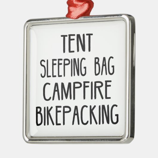 Tent Slaapzak Kampvuur Bikepacking Metalen Ornament (Links)
