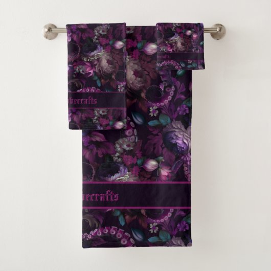 Tentacle Gothique Rose Foncé Avec Serviette De Bai (En situation)