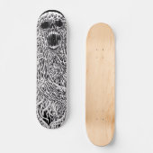 Tentacle-kunst met zwarte en witte schedel skateboard (Voorkant)