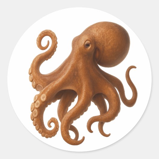 Tentacle Tango Ronde Sticker (Voorkant)