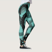 Tentacles de mer estampillé vert Leggings (Droite)