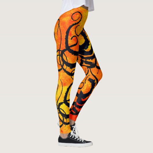 Tentacles de pieuvre en feu - Leggings (Droite)