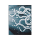 Tentacles Galaxy Blue Moon Rays Notitieblok (Gedraaid)