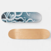 Tentacles Galaxy Blue Moon Rays Skateboard (Horizontaal)